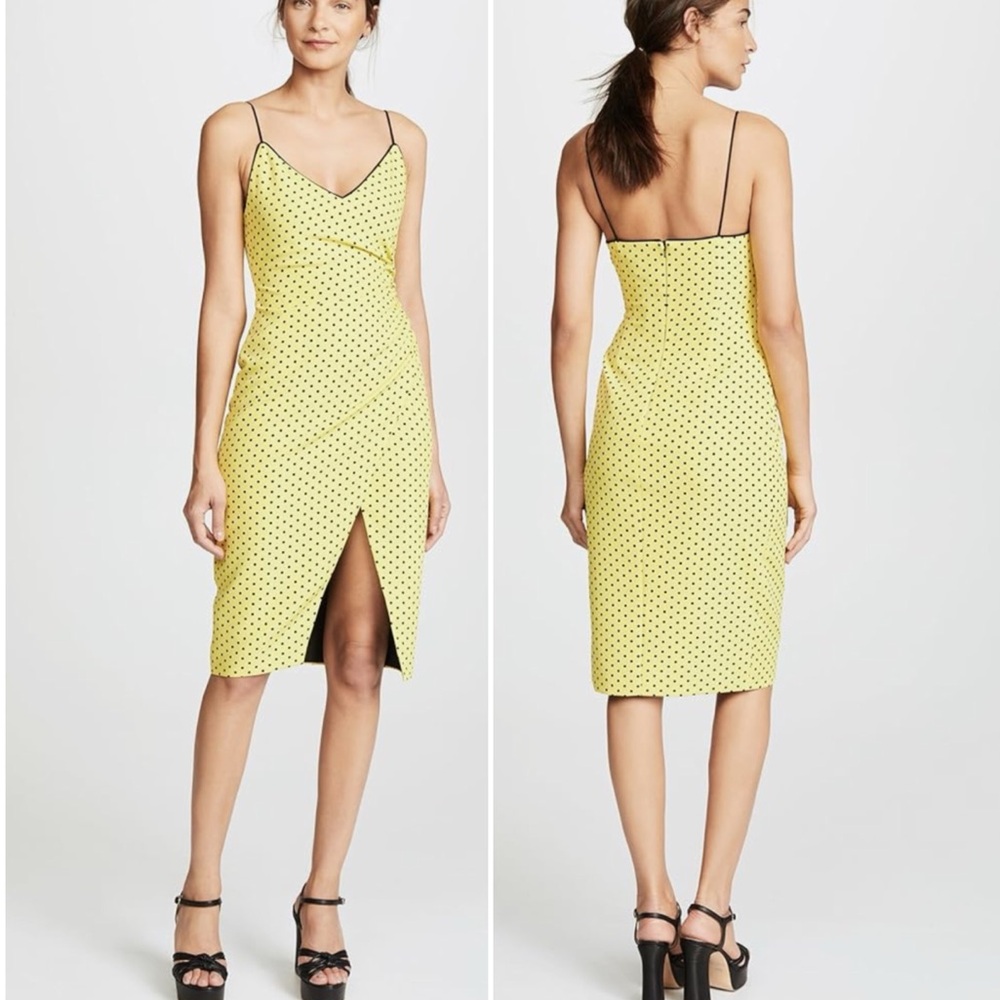 Black Halo Bowery Polka Dot Sheath Dress